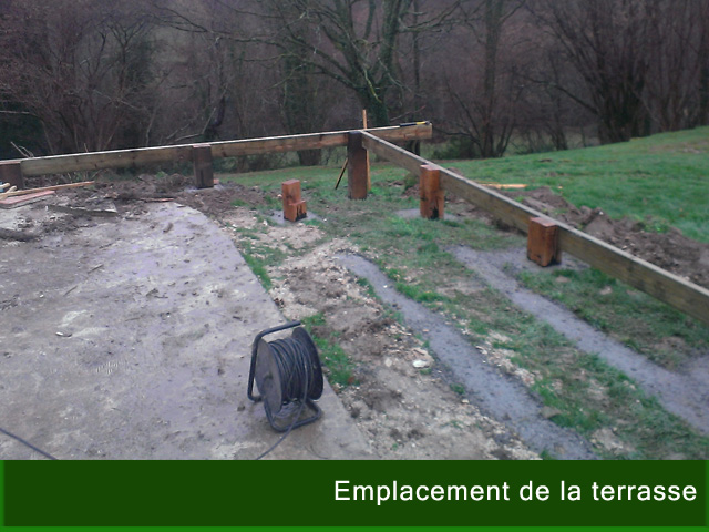 emplacement de la terrasse